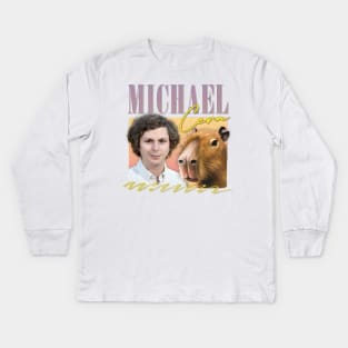 Michael Cera - - Aesthetic Meme Fan Design Kids Long Sleeve T-Shirt